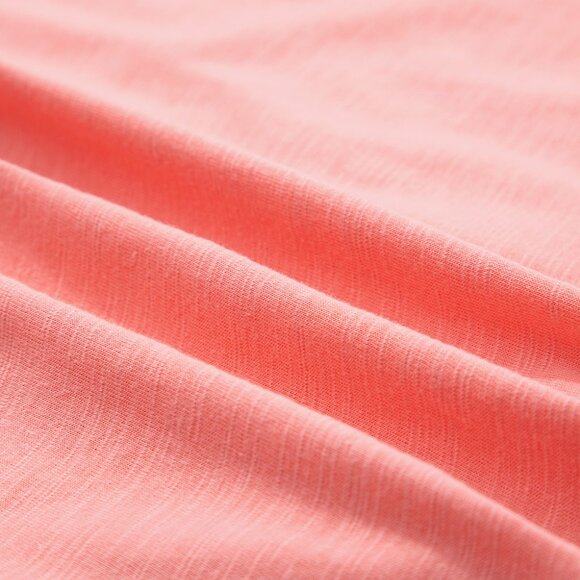 B295 Pink Flower Patched Exposed Seam 3/4 Sleeve Top - Picture 9 of 9